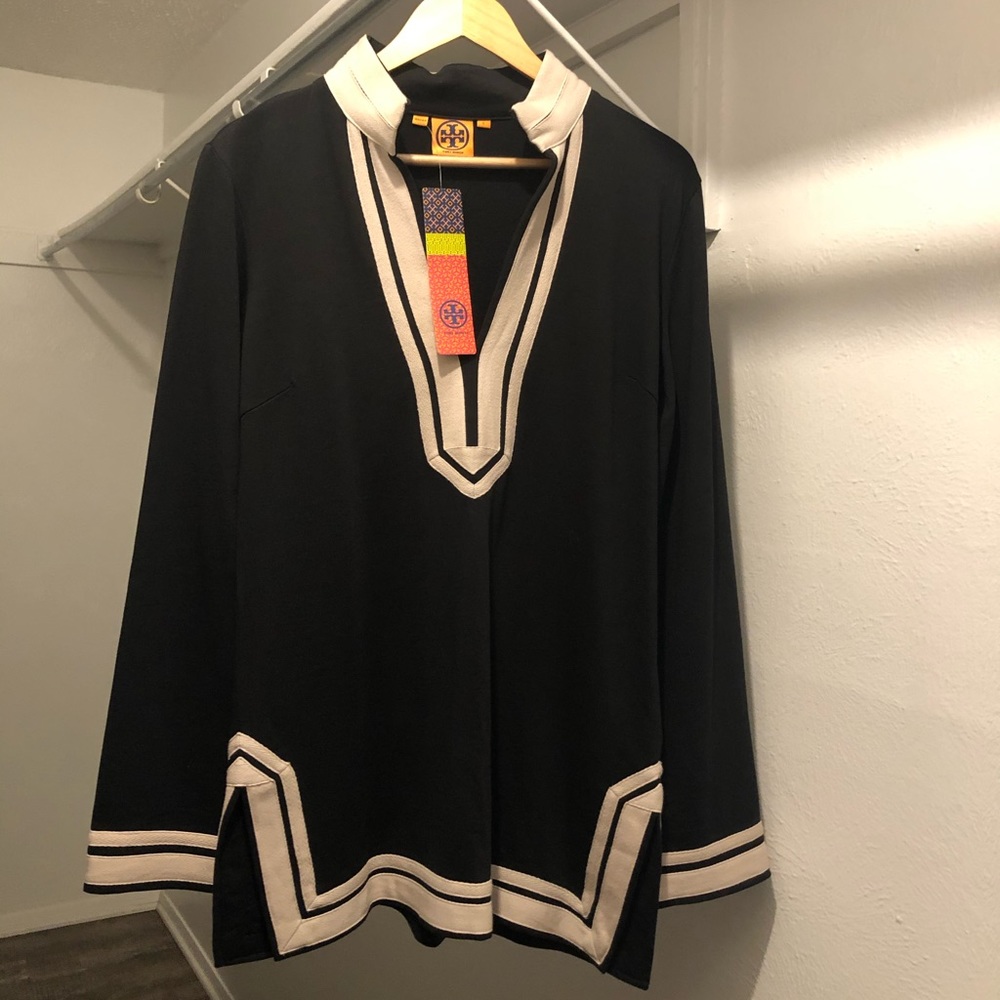 Tory Burch Black/Oatmeal Tunic